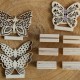 Lot de 6 Marque-places Papillons en bois