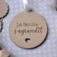 Décoration de Noël en bois - Annonce naissance