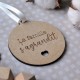 Décoration de Noël en bois - Annonce naissance