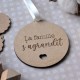 Décoration de Noël en bois - Annonce naissance