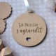 Décoration de Noël en bois - Annonce naissance