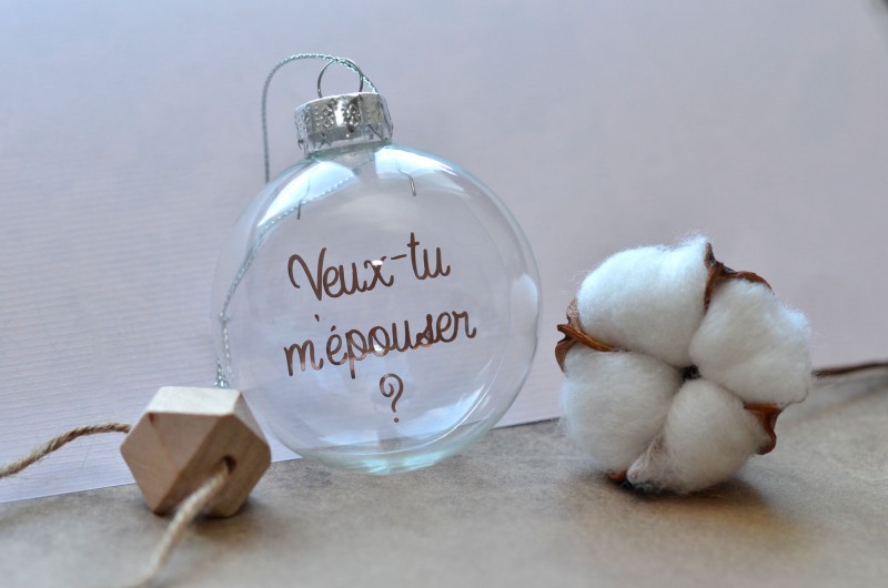 Boule de Noël Veux-tu m'épouser ?