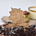 Cake Topper Licorne Personnalisé