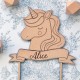 Cake Topper Licorne Personnalisé