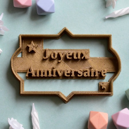 Emporte-Pièce Joyeux anniversaire - Plaque