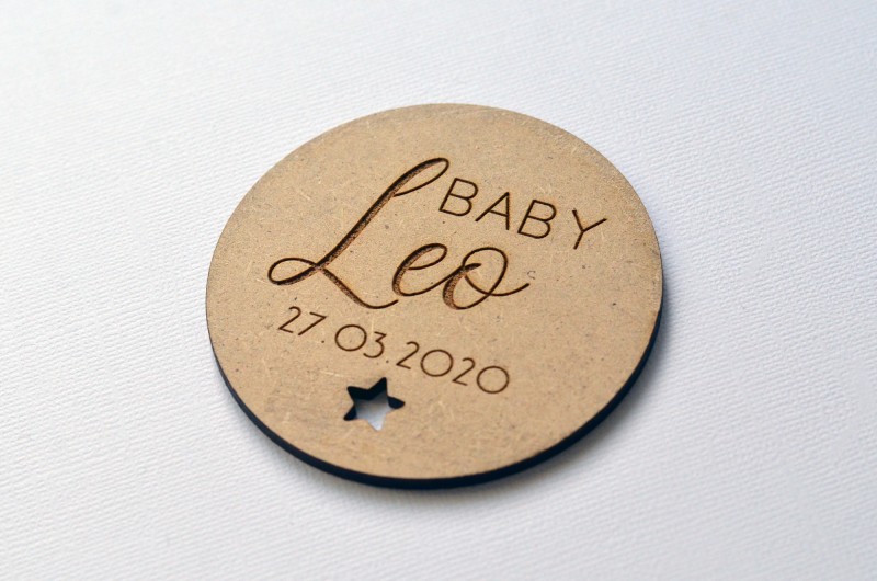 Carte Prénom Bébé en bois