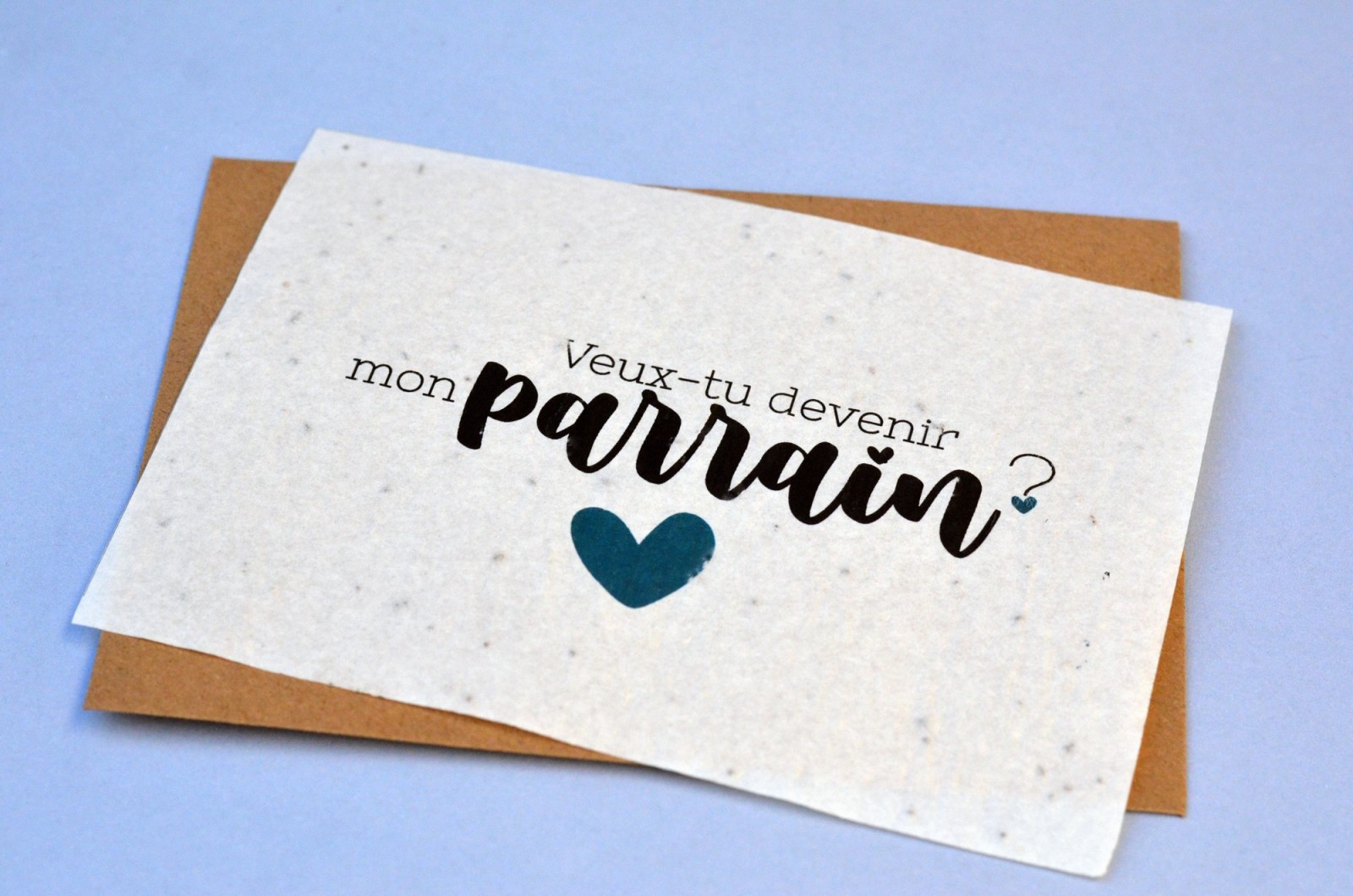 Carte ensemencée Veux-tu être mon parrain ? - Une Jolie Fête