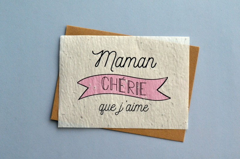 Carte ensemencée Maman Céhrie