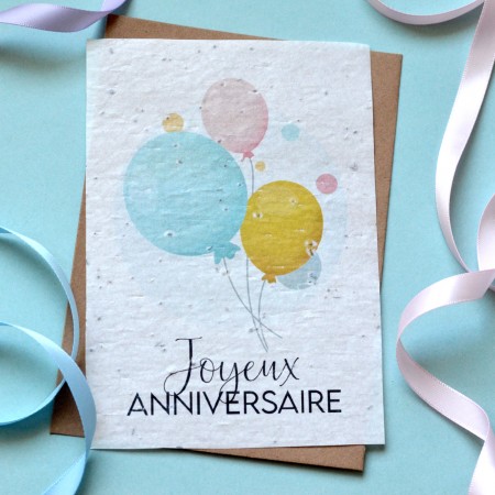 Carte ensemencée Joyeux anniversaire