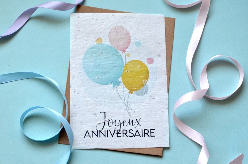 Carte ensemencée Joyeux anniversaire