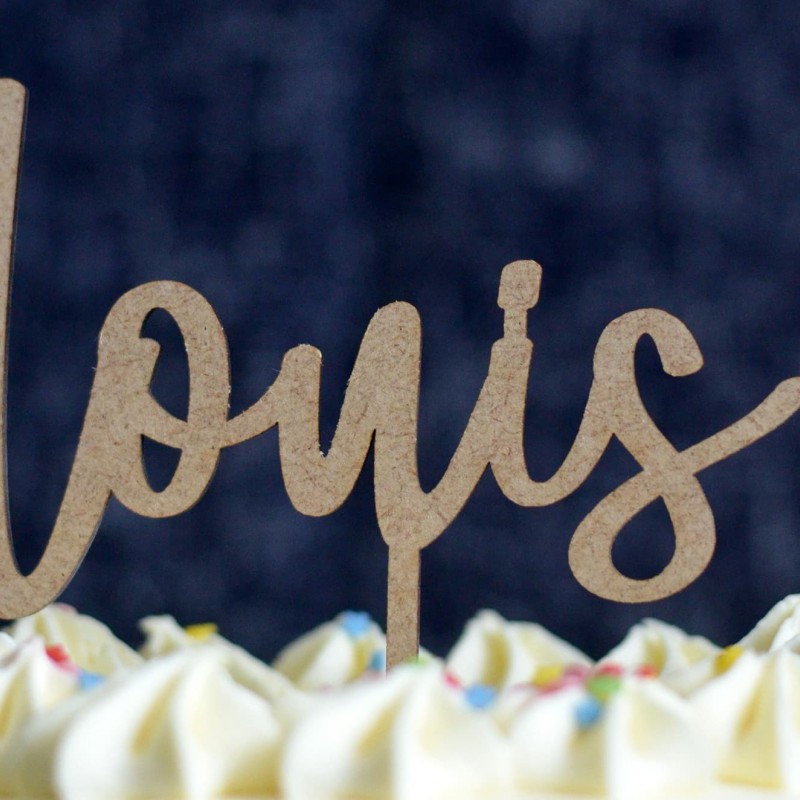 Cake topper avec prénom personnalisé - Une Jolie Fête