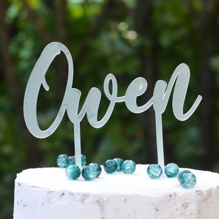 Cake topper personnalisé givré - modèle Arthur