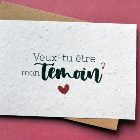 Carte à gratter Veux-tu être mon témoin ? - POP'LINE