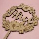 Cake Topper personnalisé Couronne de fleurs