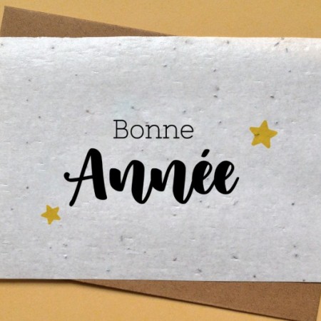 Carte ensemencée Bonne Année