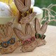 Décoration Lapin de Pâques en bois avec prénom