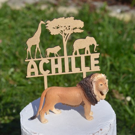 Cake Topper personnalisé Savane