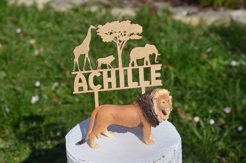 Cake Topper personnalisé Savane