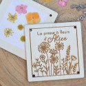 Presse à fleurs en bois personnalisée. Presse à fleurs pour herbier personnalisable.