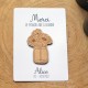 Carte Merci Maitresse Fleur en bois - Pocket Hug