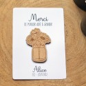 Carte Merci Maitresse Fleur en bois - Pocket Hug