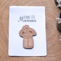 Carte Bonne fête Maman Fleur en bois - Pocket Hug