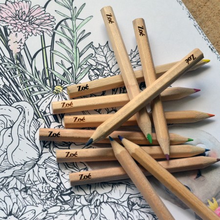 Lot de 12 Crayons de couleurs en bois Personnalisés