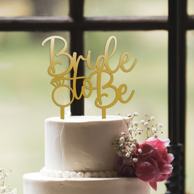 Cake Topper Fleurs personnalisé Mariage - Une Jolie Fête