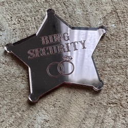 Badge &Eacute;toile de sh&eacute;rif Alliances - Acrylique Miroir Or Rose