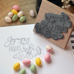 Tampon Joyeuses P&acirc;ques Lapin Carotte